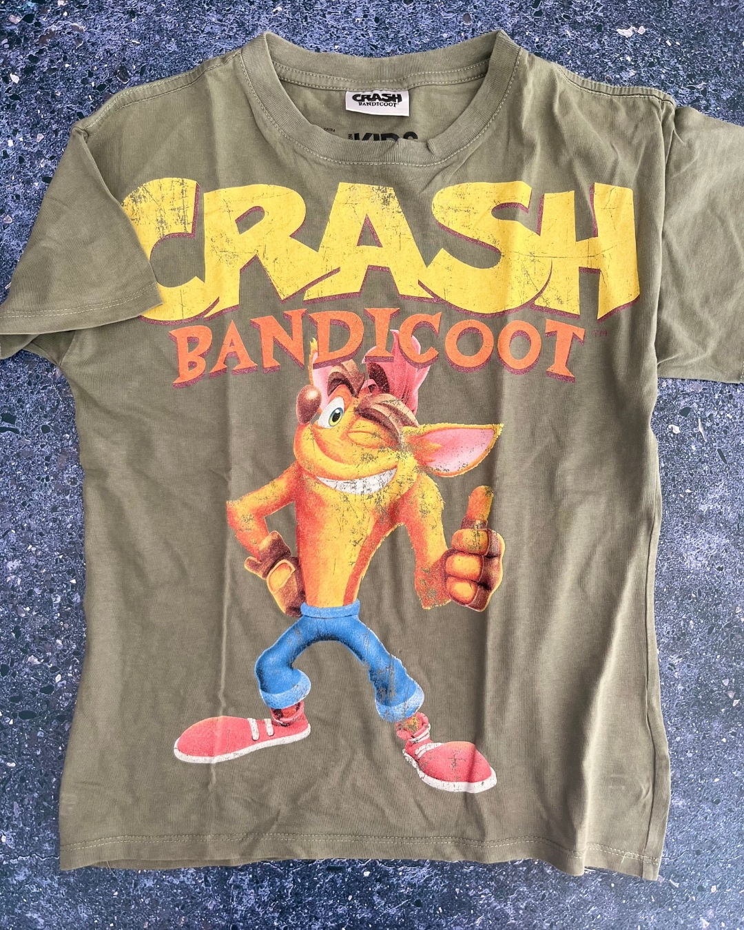 Cotton On green Crash Bandicoot T-shirt 9/10Y