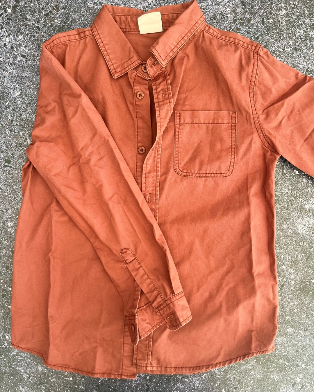 Cotton On burgundy collared shirt 9/10Y