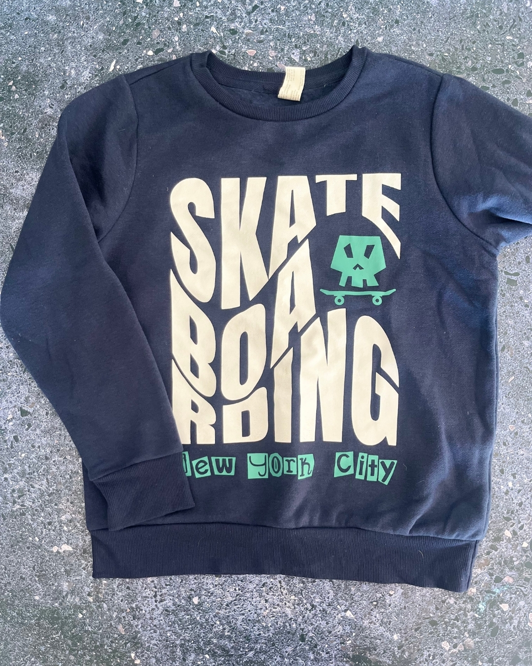 Delta blue Skateboard sweater 9/10Y