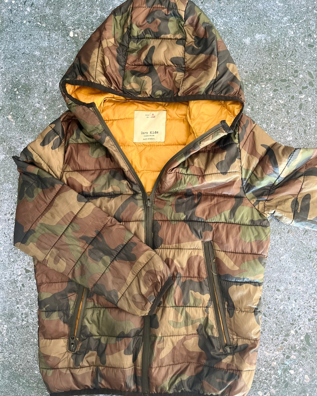 Zara brown camo jacket 8Y