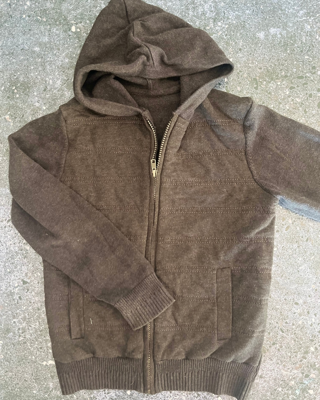 &US black zipped hoodie 10Y