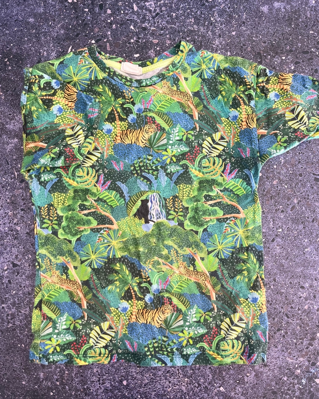 H&M green Angela McKay forest T-shirt 8/10Y