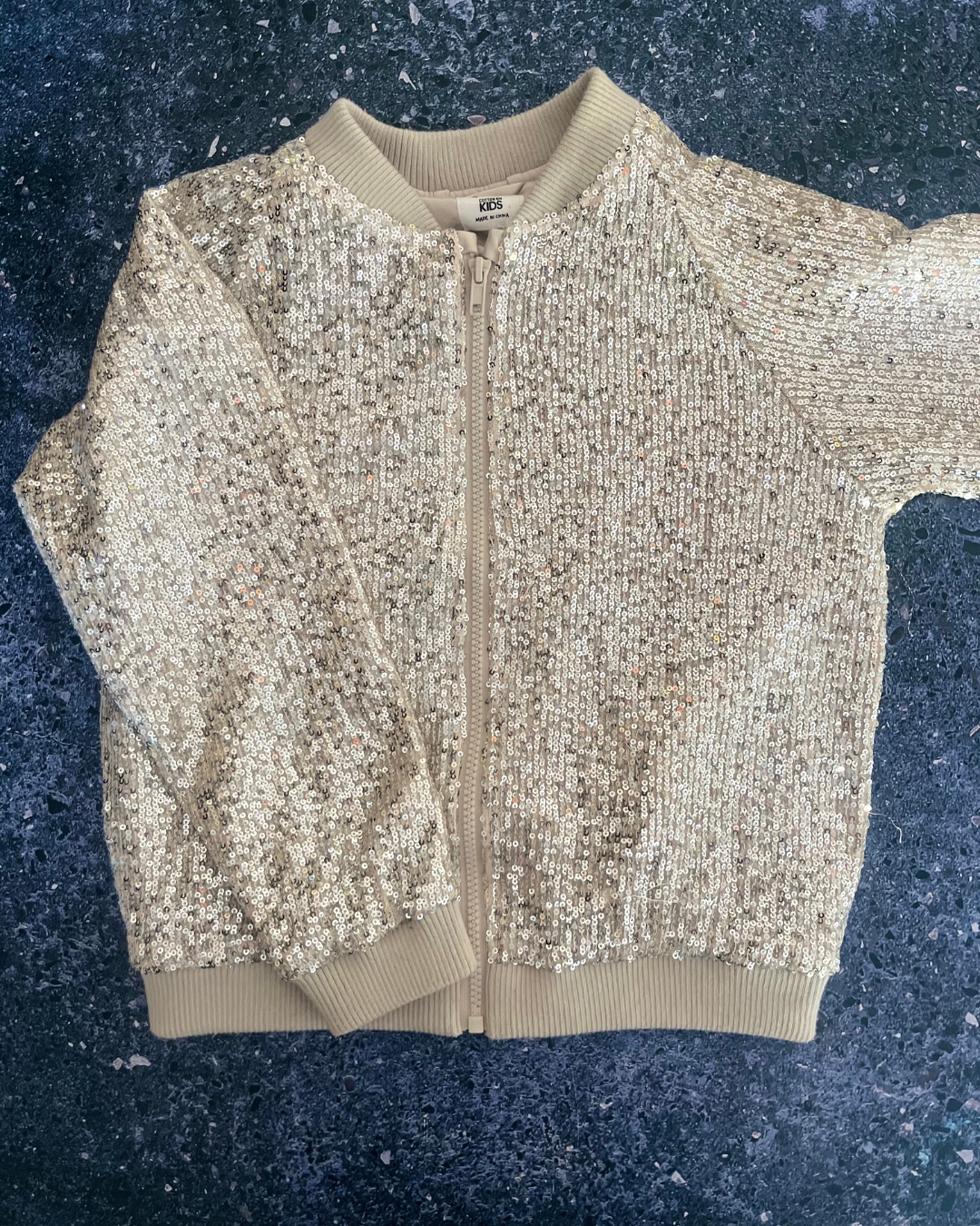 Cotton On gold sequin jacket 7/8Y