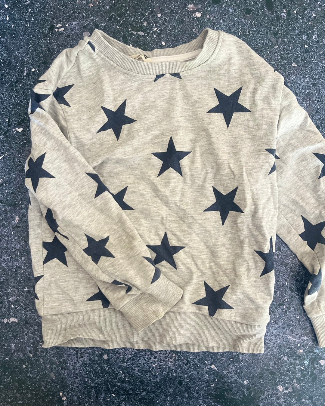 H&M grey stars sweater 5/6Y