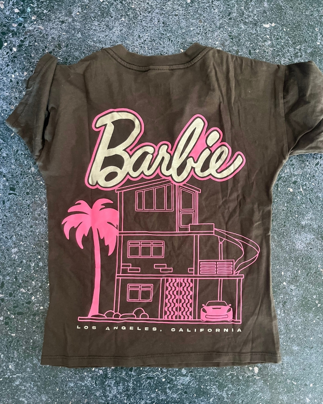 Cotton On charcoal Barbie T-shirt 8Y