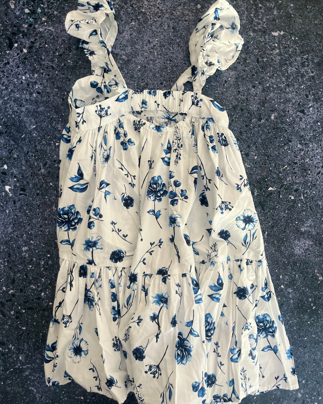 Next white and blue floral dress 7Y