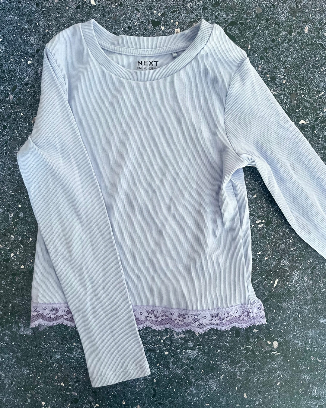 Next lilac frilly top 9Y