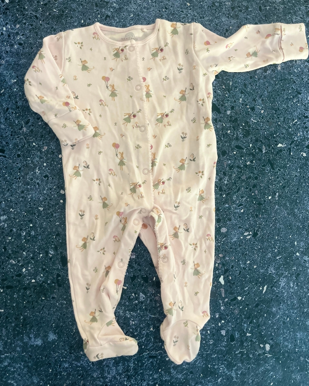 Next pink fairy godmother onesie 3/6M