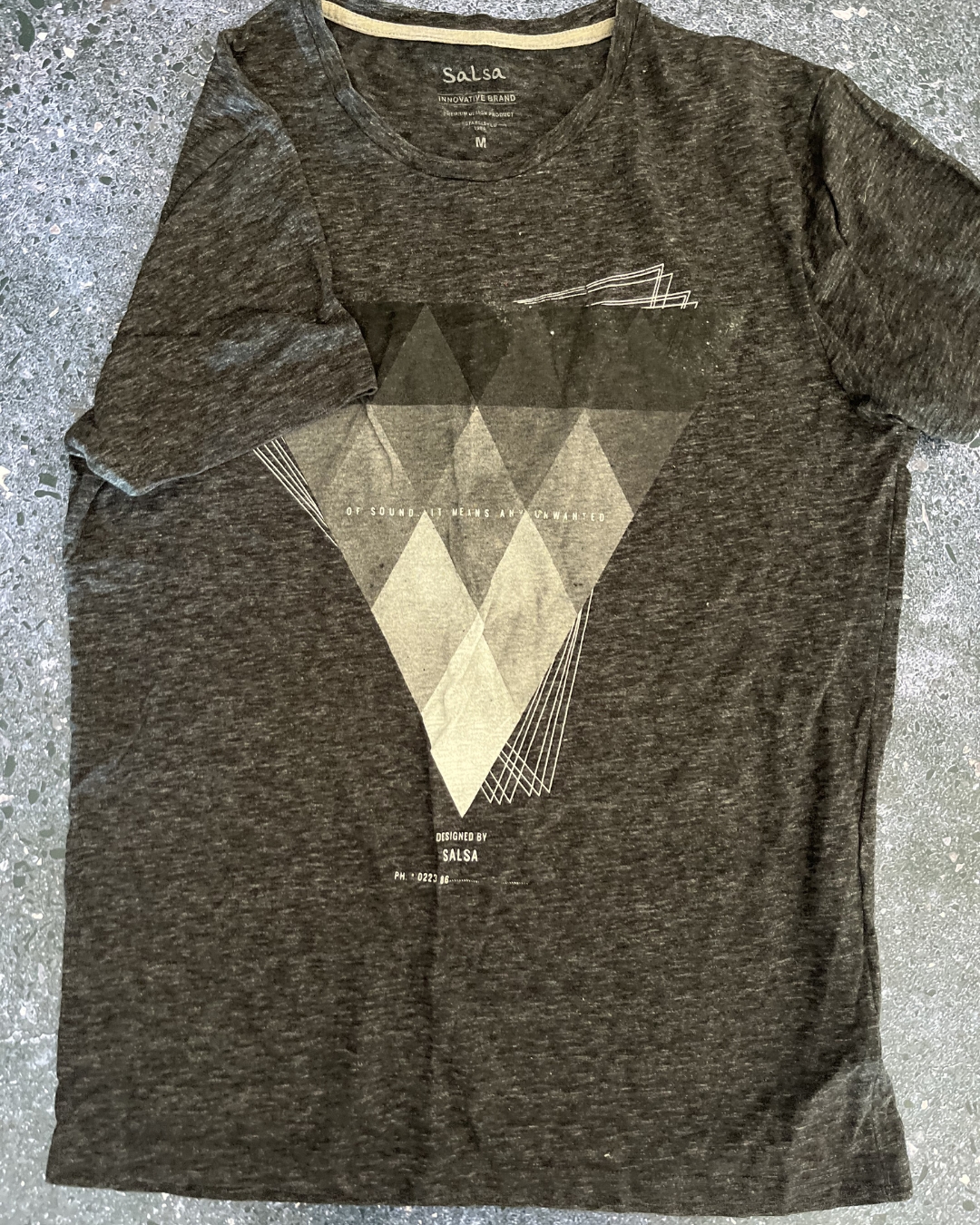 Salsa black melange T-shirt Medium (15Y)
