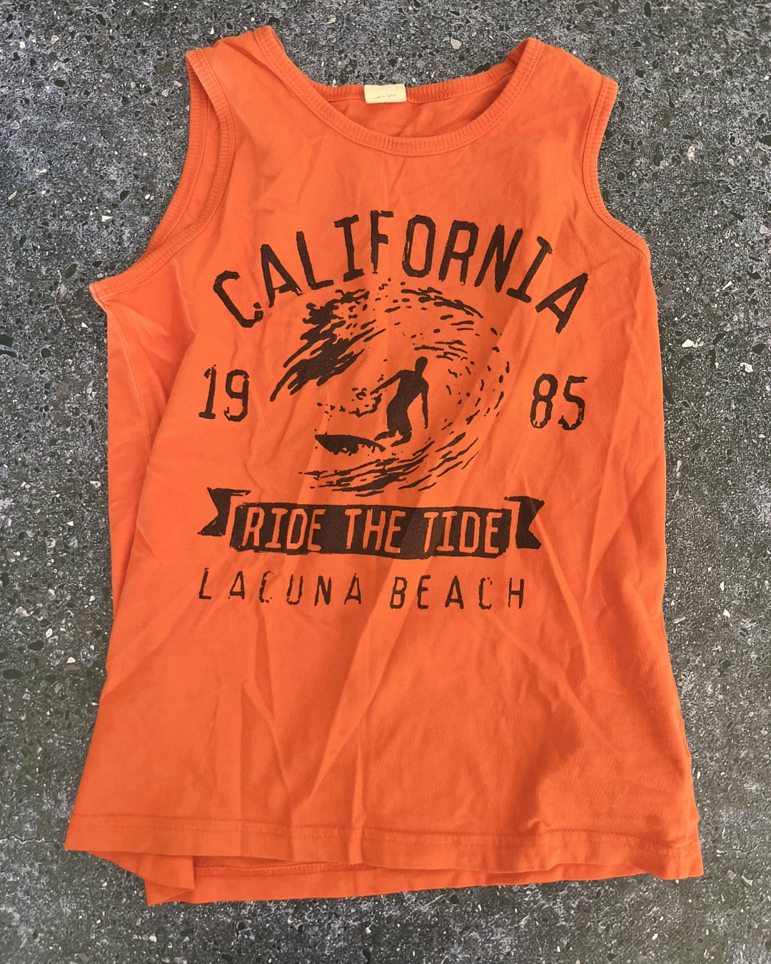 Zara orange California vest 9Y