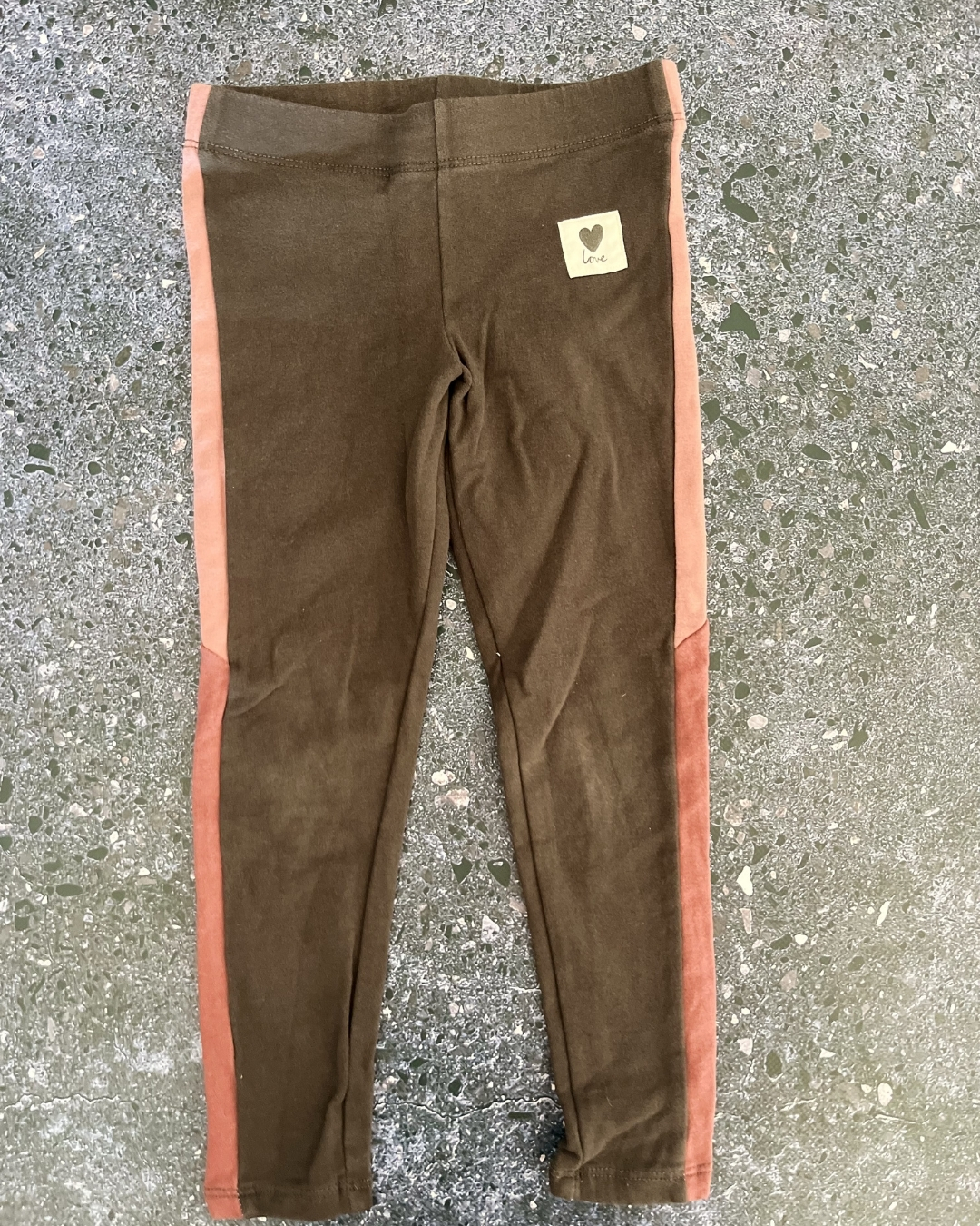 H&M brown and pink pants 3/4Y