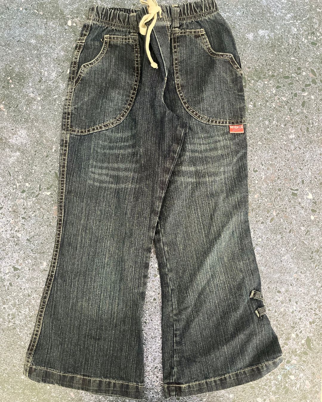 7 Ounce black denim jeans Medium (8Y)