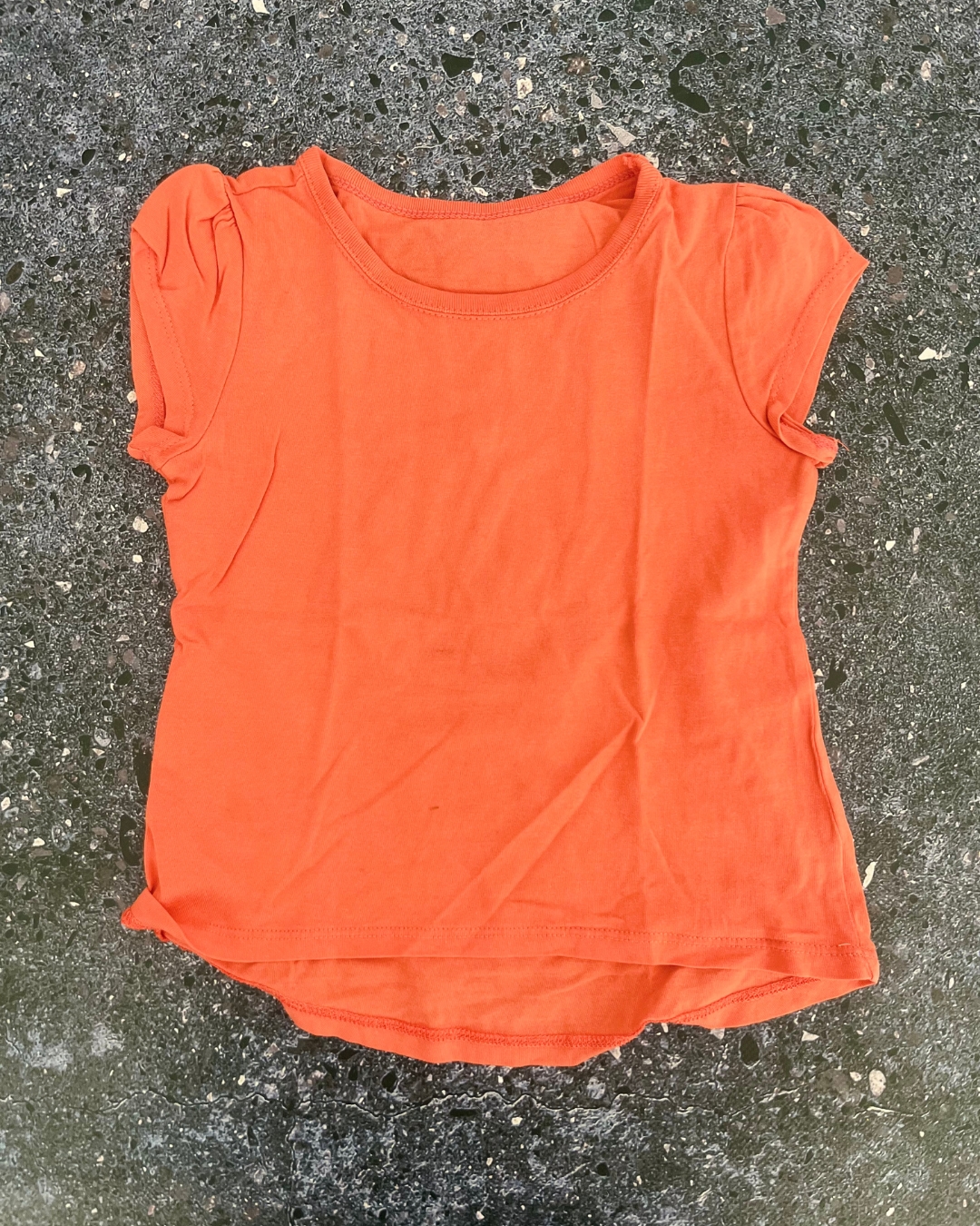 Woolworths orange T-shirt 3/4Y