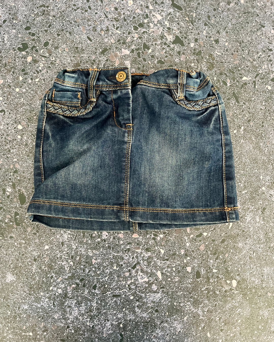 Tape A L'oeil dark blue denim shorts 3Y