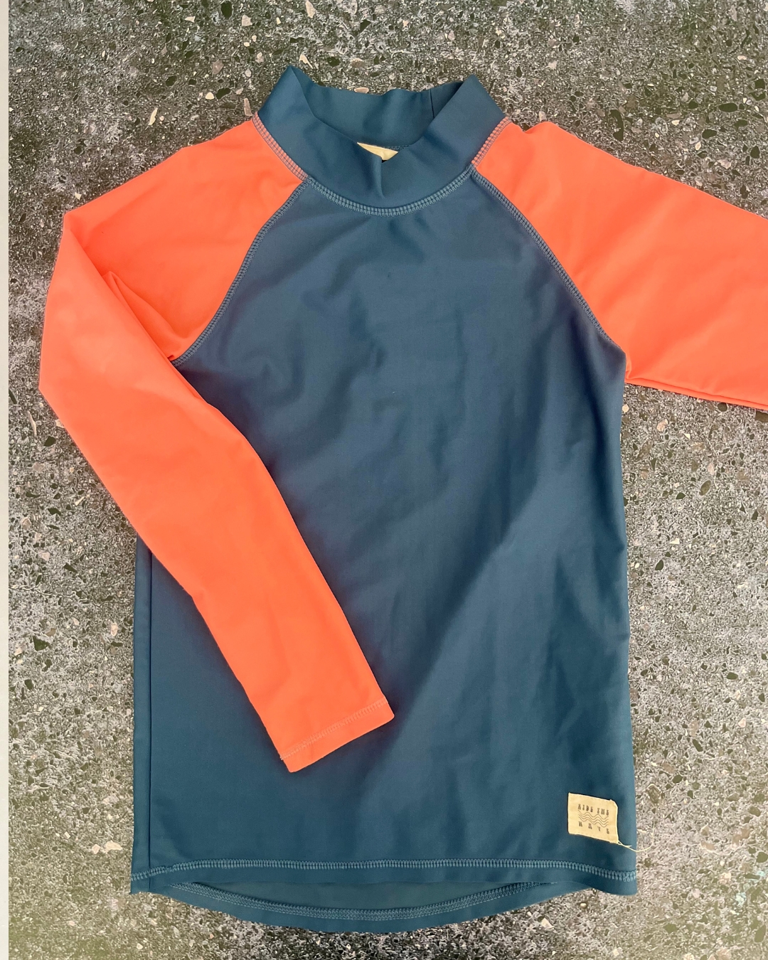 Cotton On blue and orange rash vest 8Y