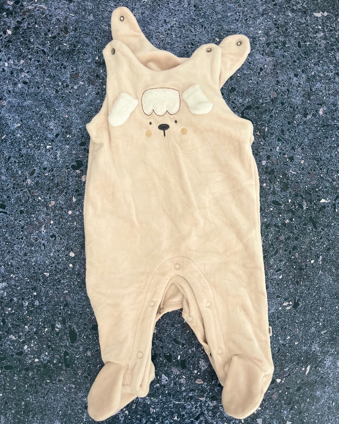 Woolworths beige puppy onesie 1/3M