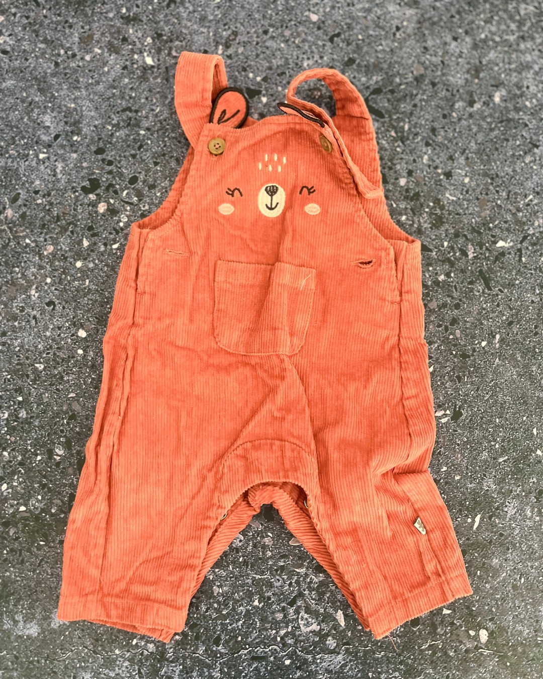 Woolworths orange bear corduroy dungarees 1/3M