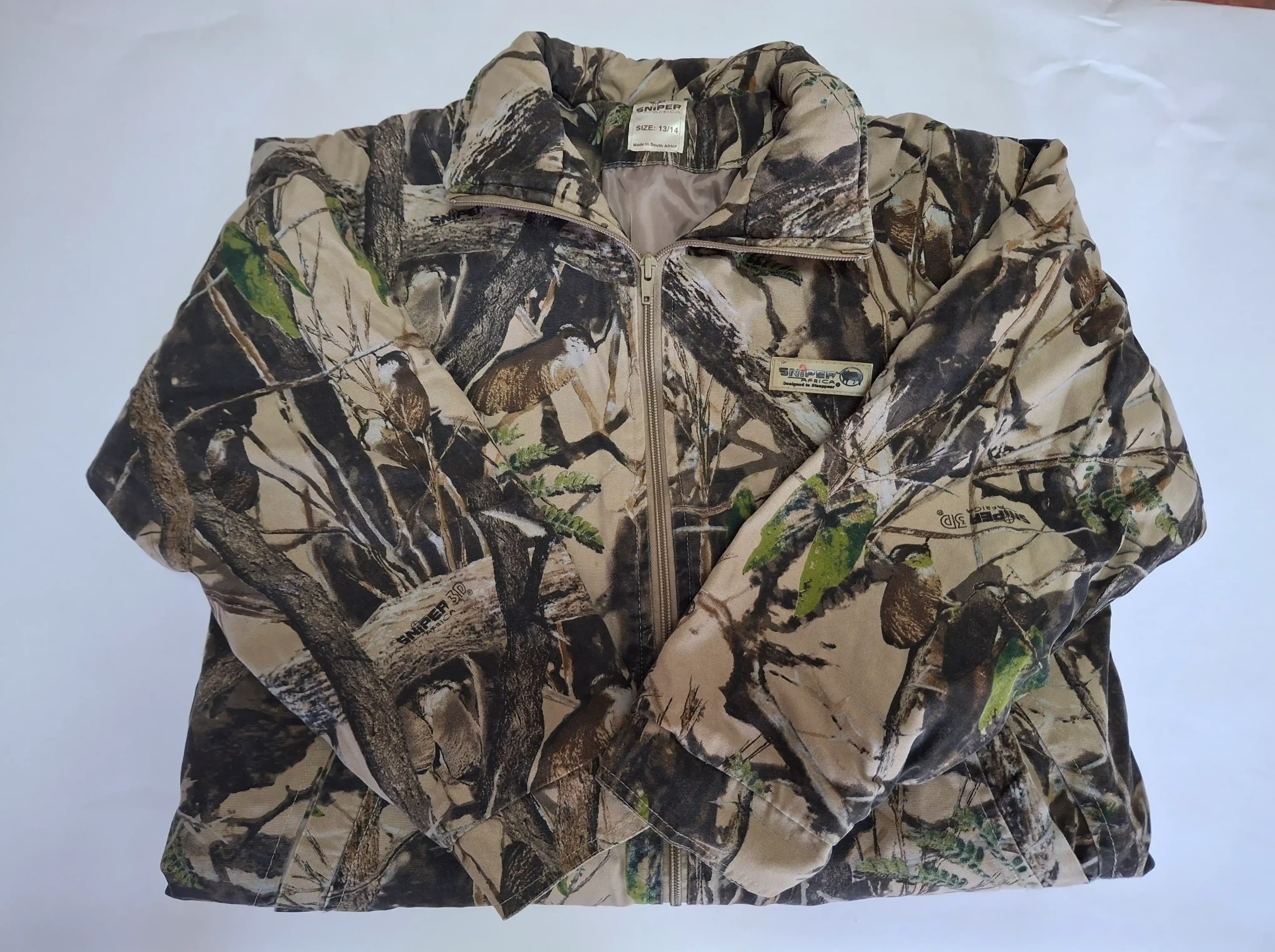 Sniper Africa nature print puffy jacket 13-14Y