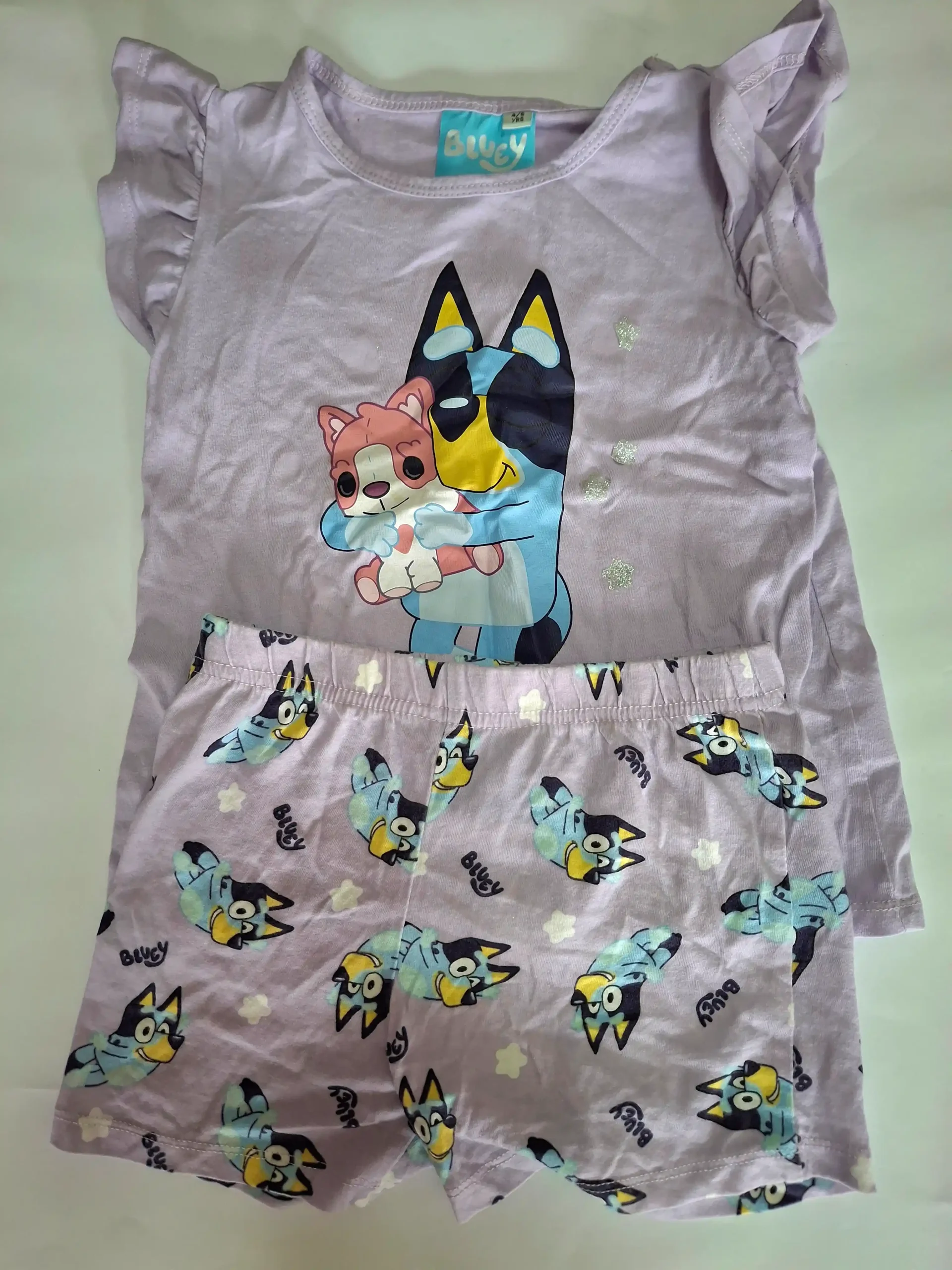 Bluey purple pj set 4-5Y