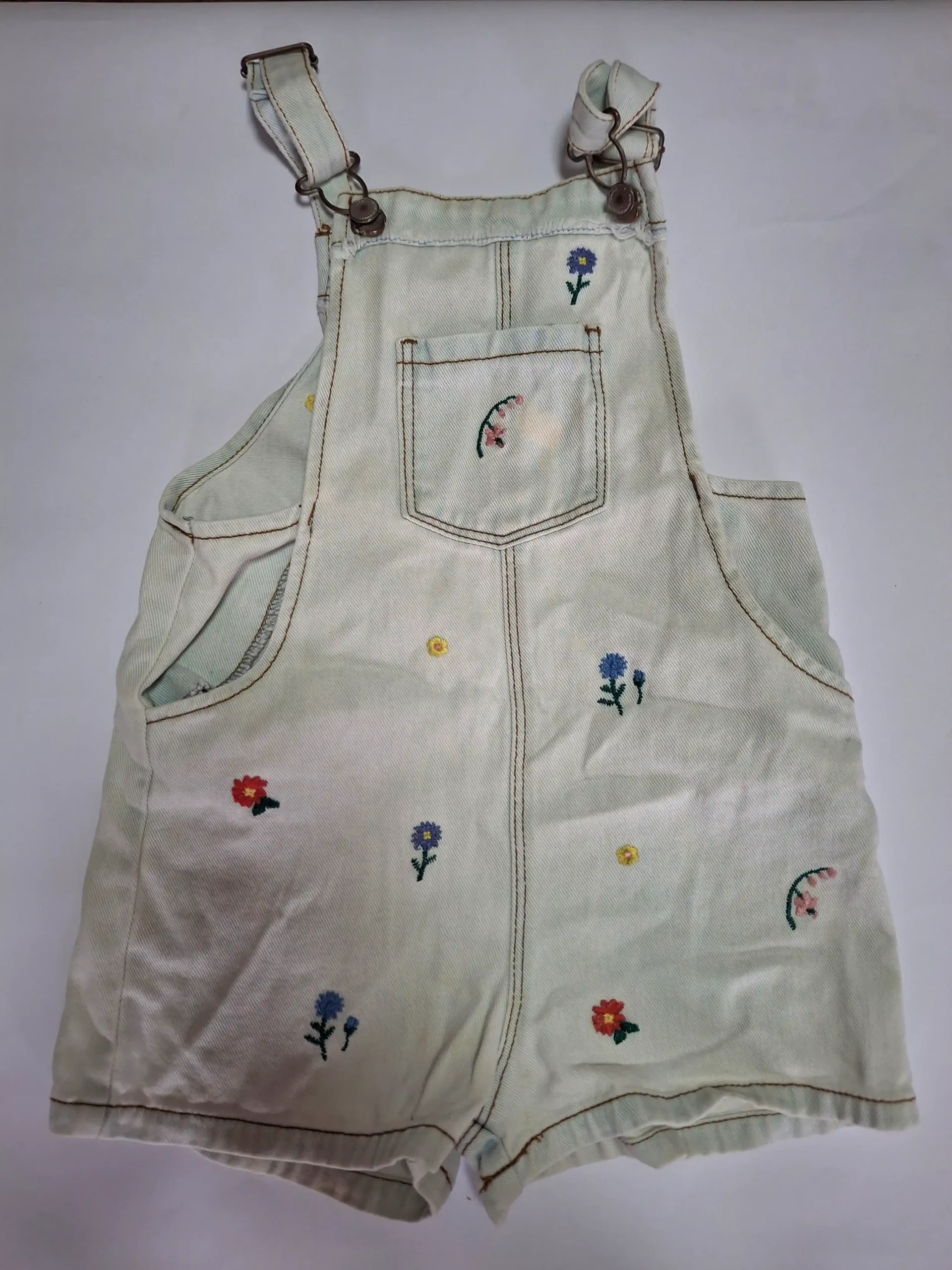 Zara light denim pinafore 3-4Y