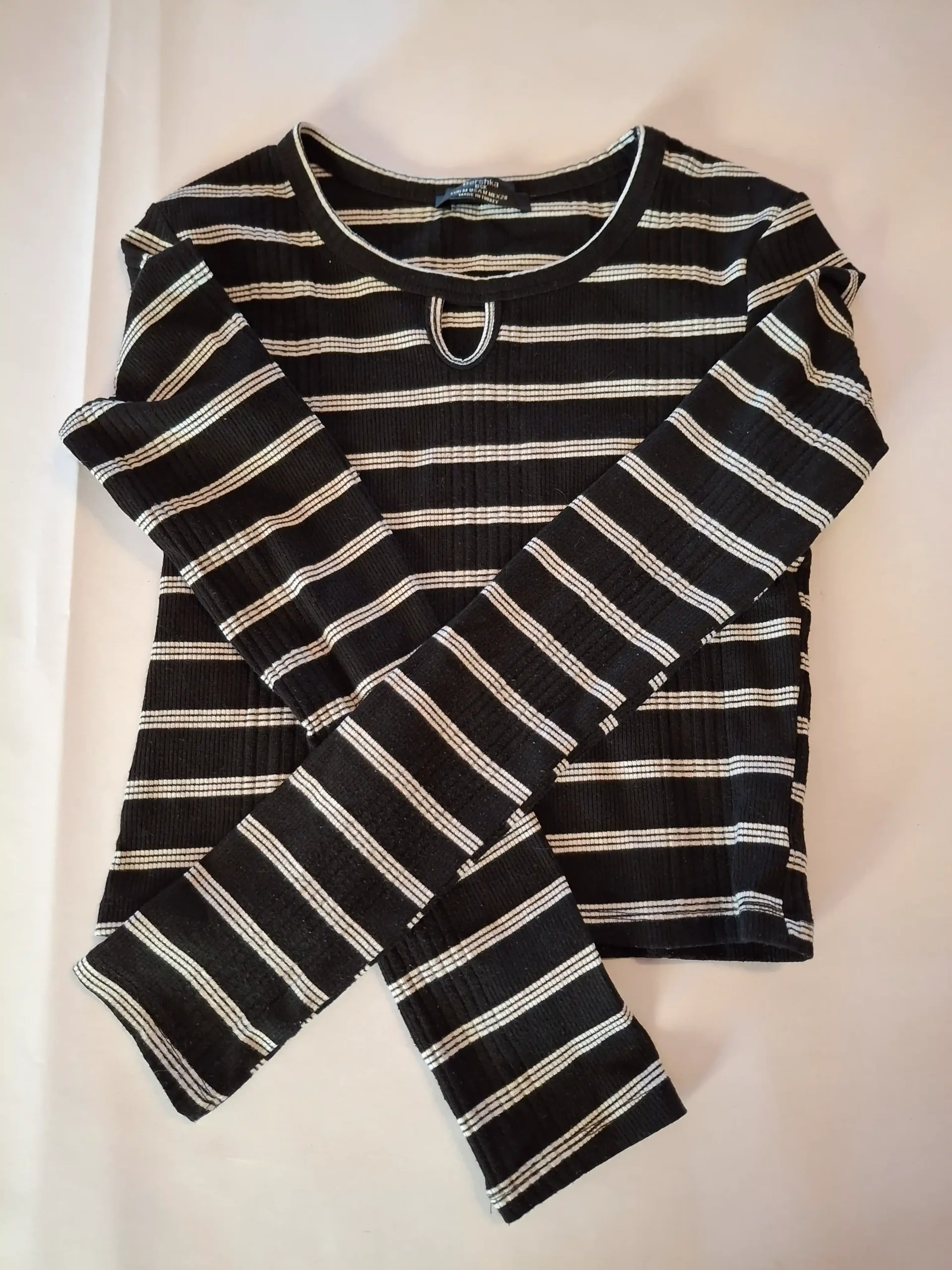 Striped long sleeved top size EUR M