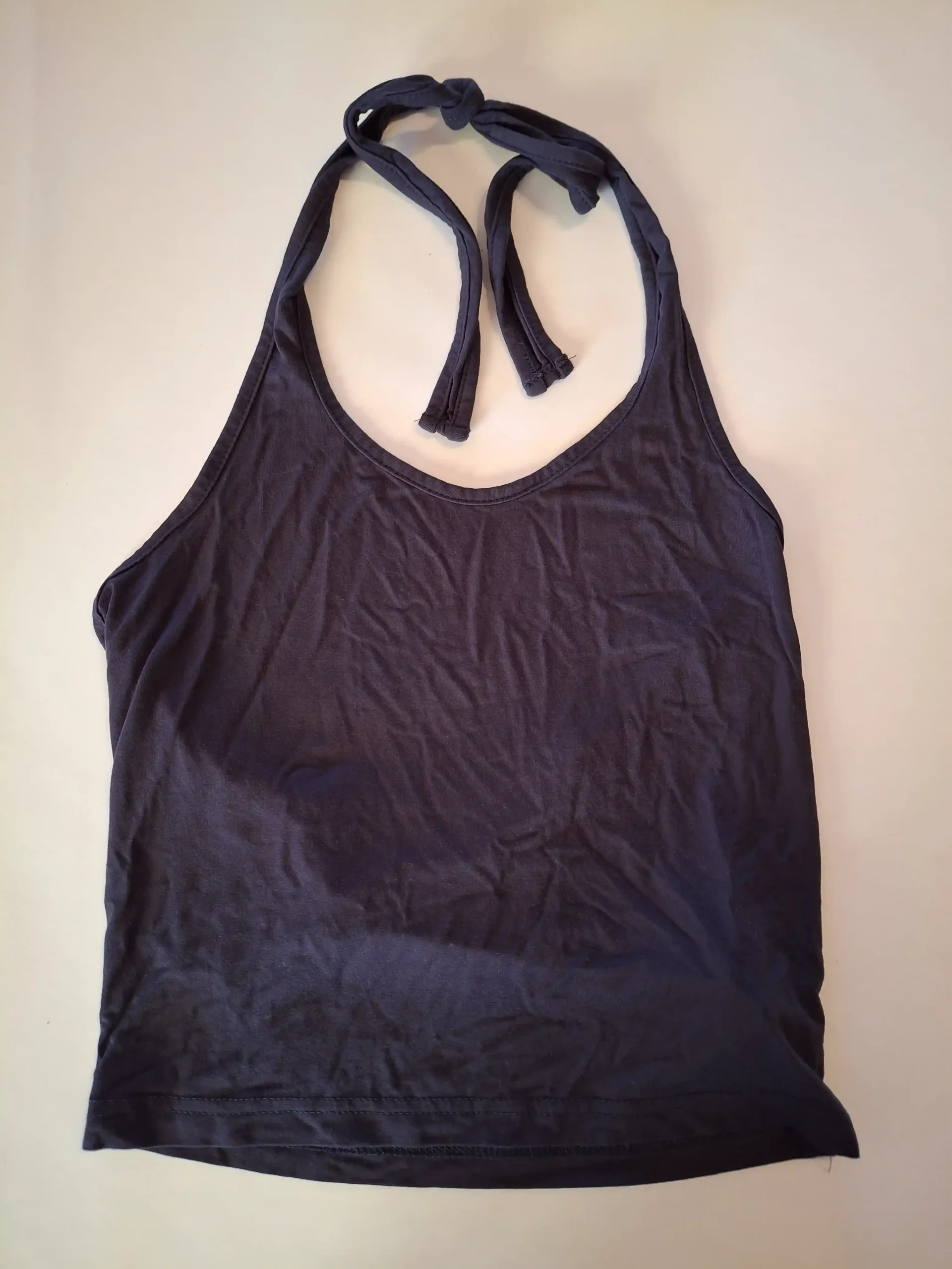 Navy halter neck top size M