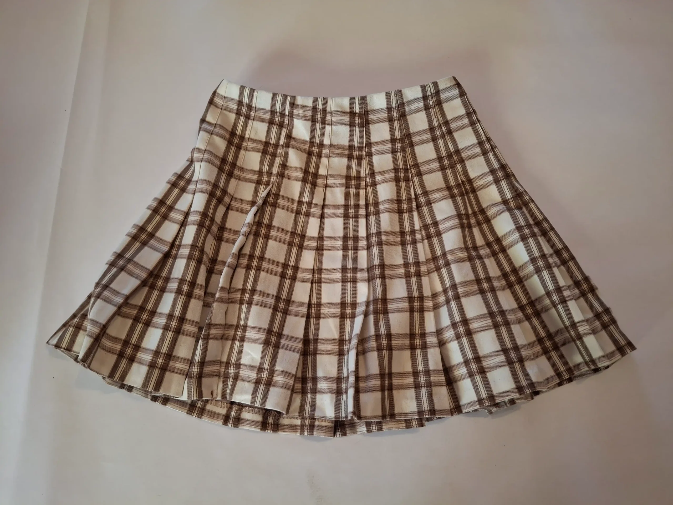 Brown checkered skirt size 32