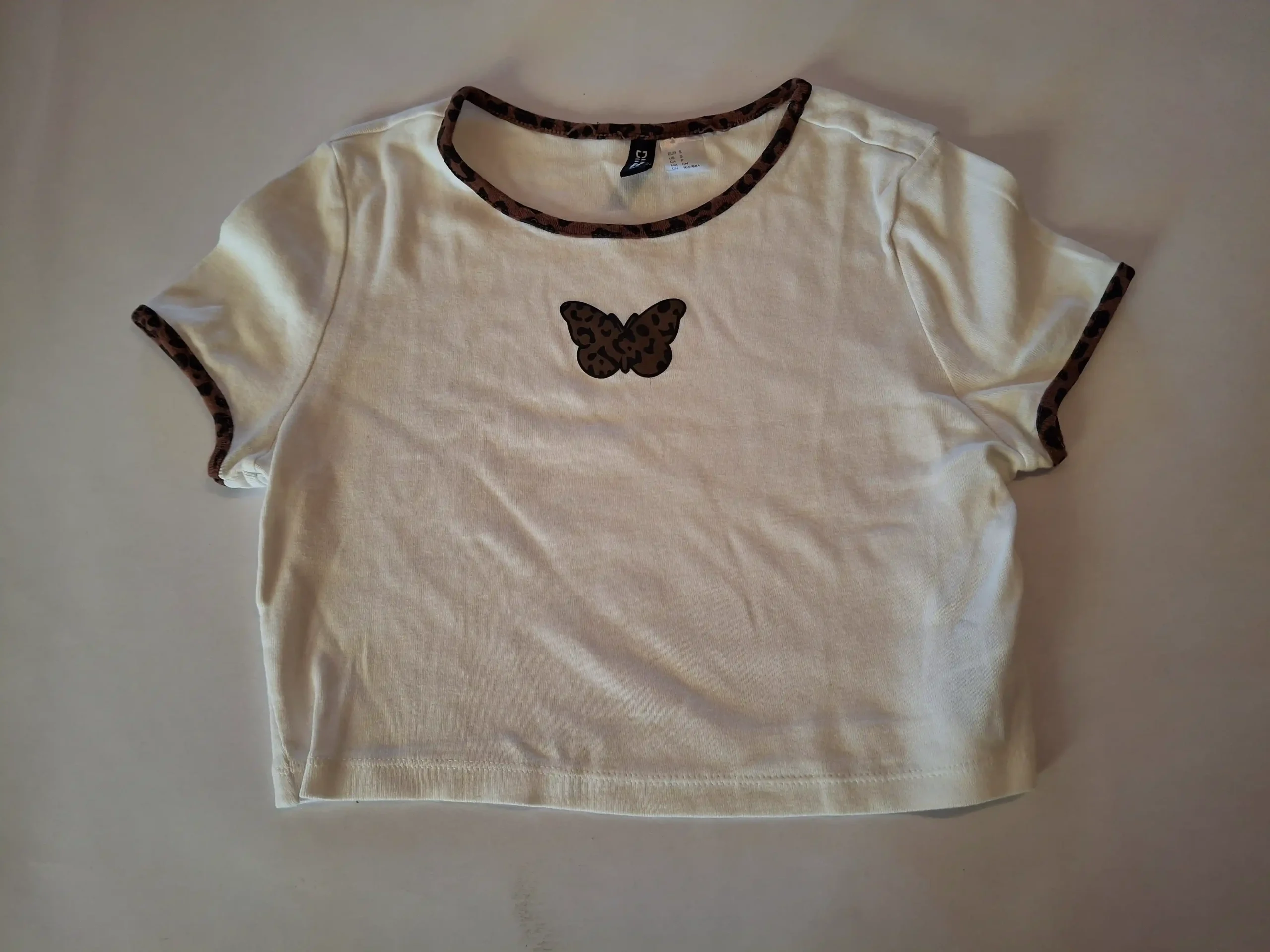 Cropped top with butterfly pint size S